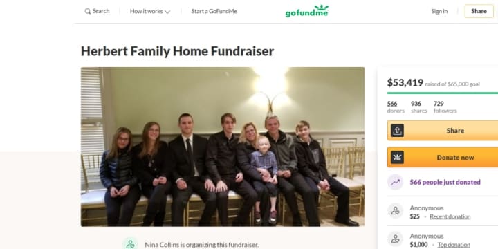 More than $53,000 has been raised to support the seven children of a Westchester County woman who died last week of a heart attack.