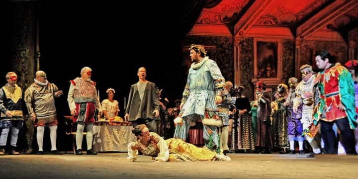 A scene from the New Jersey Association of Verismo Opera&#x27;s production of Giuseppe Verdi&#x27;s &quot;Rigoletto.&quot;