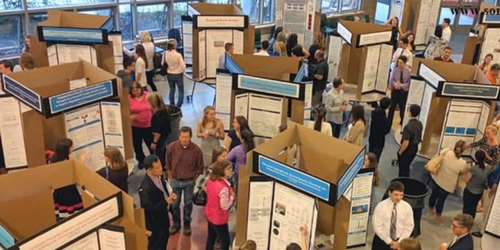 This year, there were 469 first-year science research students representing 28 high schools, with 459 posters adjudicated by almost 400 judges.