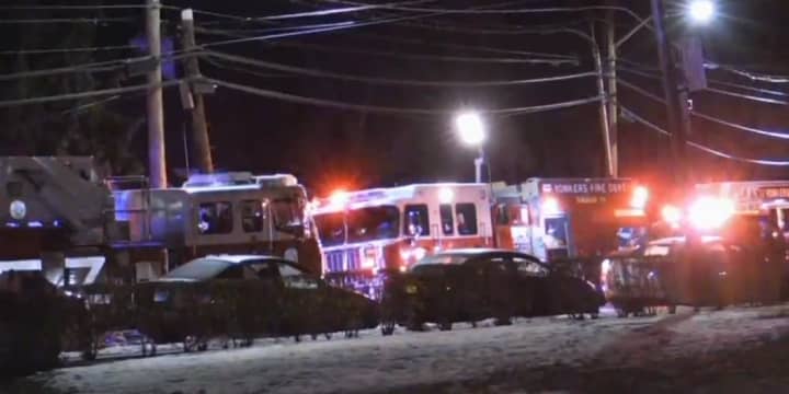 An off-duty Yonkers police detective was killed in an overnight crash in which his SUV collided with a firetruck.