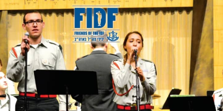 The IDF Band performs in a fundraising concert in Harrison.