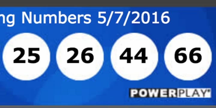 The winning numbers in the $429 million Powerball drawing.