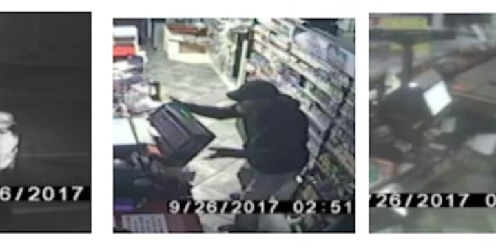 <p>Surveillance footage captured two suspects in the burglary at Stewart&#x27;s Shop in Clinton.</p>