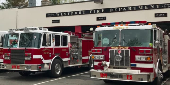The Westport Fire Department knocked down a fire in a sporting goods store