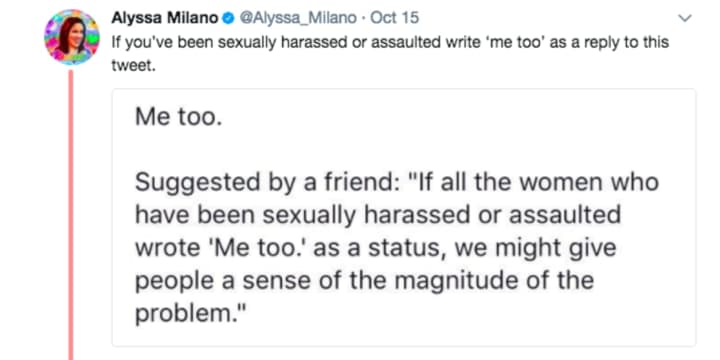 Actress Alyssa Milano is among the thousands of women across the U.S. raising awareness toward sex assault. Bergen and Passaic county women are taking action as well.