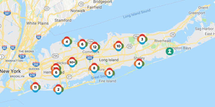 The PSEG Outage Map as of 8:20 a.m. on Tuesday, July 23.