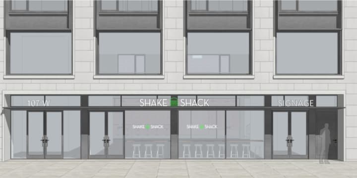 Rendering of the Shake Shack coming to Hoboken this spring, courtesy of Michael Rawlins.