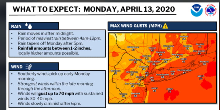 A look at what to expect from the post-Easter Storm on Monday, April 13.