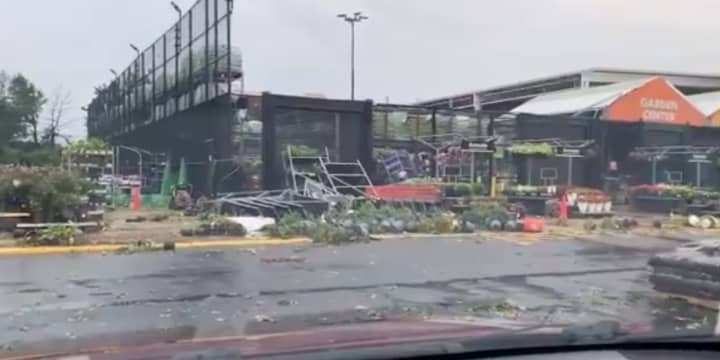 A tornado destroyed a Home Depot in Bensalem.