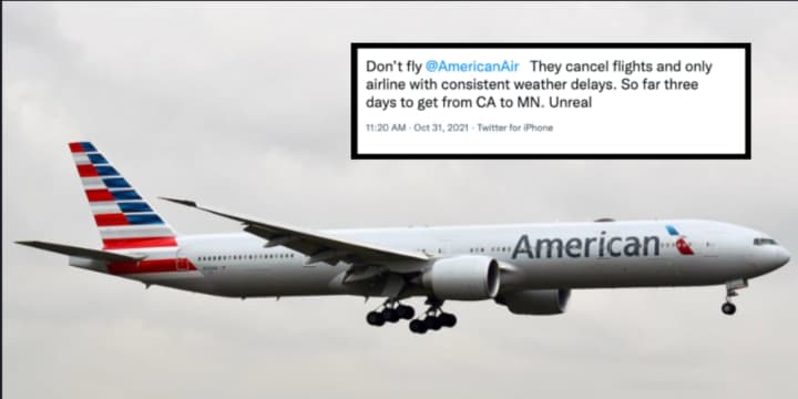 American Airline passengers fumed on Twitter Sunday, after nearly 1,500 flight cancellations made over Halloween weekend.