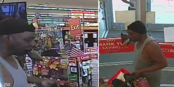 Recognize him? Police are seeking the public’s help identifying a man they say pulled a knife on a manager who confronted him for shoplifting from a Family Dollar store in Ewing.