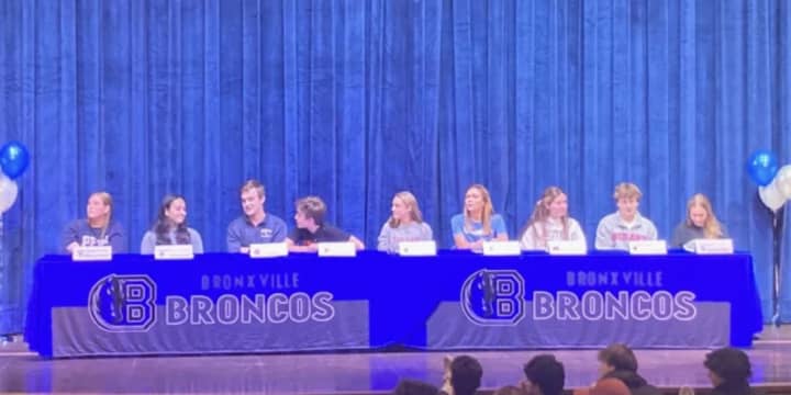 Nine student-athletes from Bronxville High School sign letters of intent to compete as Division I athletes.