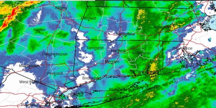 A radar image of the region at around 7 p.m. Wednesday, Feb. 28.