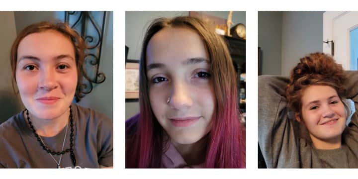 Trinity Stauffer-Farrell, 15, Destiny Farrell, 14, and Hailey Farrell, 13.