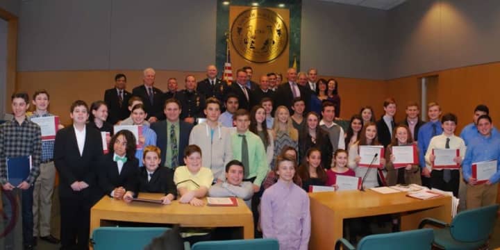 The graduates of the Yorktown Youth Court.