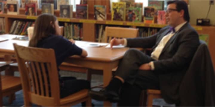 Peter Giarrizzo visits Hutchinson School.