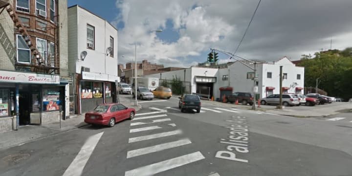 The corner of Palisade Avenue and Elm Street in Yonkers where three people, including a child, were shot Friday night.