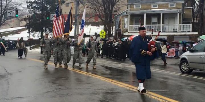 Joe Brady marching in Peekskill&#x27;s St. Patrick&#x27;s Day Parade.
