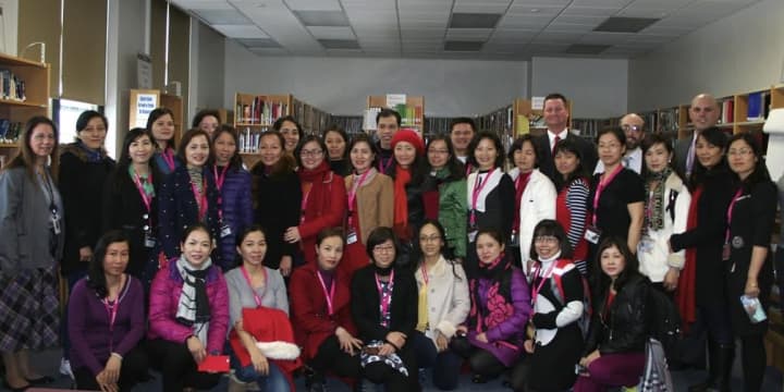 Vietnamese educators visited Elmsford schools earlier this week.