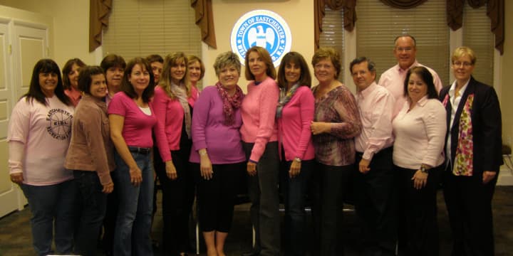 Eastchester Town Supervisor Anthony Colavita wore his finest pink shirt to support breast cancer awareness on Friday.