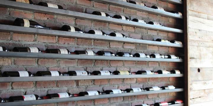 An impressive wine collection -- strategically placed in the dining room -- lines the wall at Danbury&#x27;s Market Place restaurant.