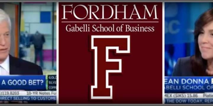 Fordham School of Business dean Donna Rapaccioli makes an appearance on national TV.