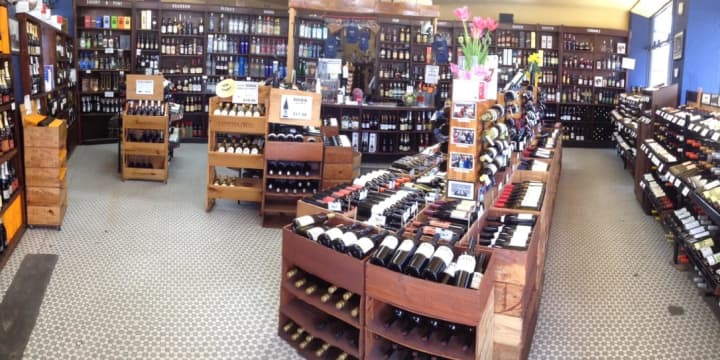 The interior of Post Wine &amp; Spirits in Larchmont.