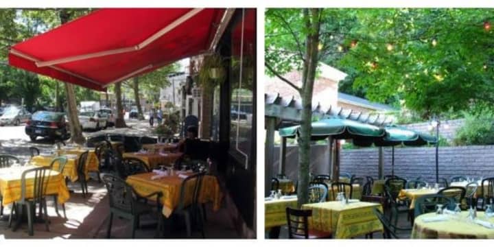 Visitors to Sidewalk Bistro can dine along Piermont Avenue on the sidewalk or around back in the garden area.