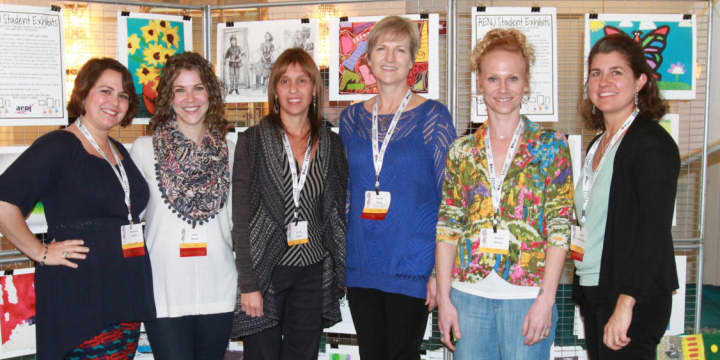 Westwood Regional School District visual art faculty presenters are, from left, Michele Keller, Ariel Rudin, Lynda Panno, Karen Bloch, Stacey Becan, and Pamela Duffus.
