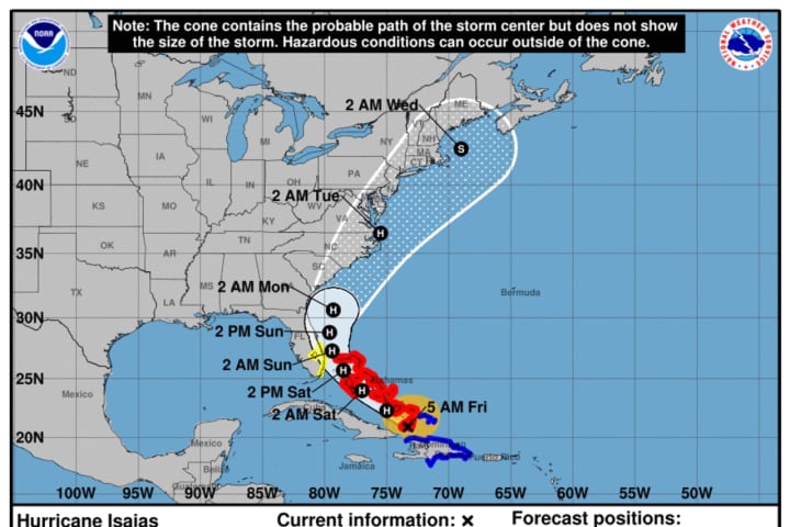 Isaias Becomes Hurricane: Here's Latest Projected Path