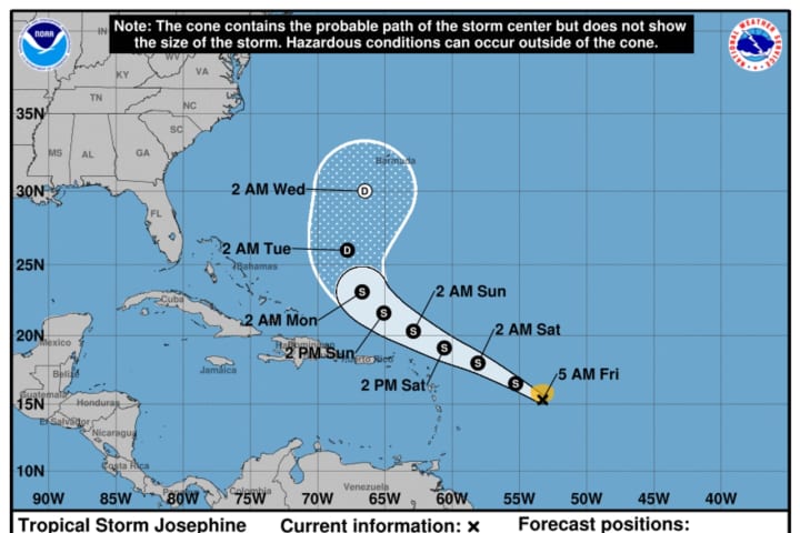 New Tropical Storm In Atlantic: Latest Projected Five-Day Track Released For Josephine