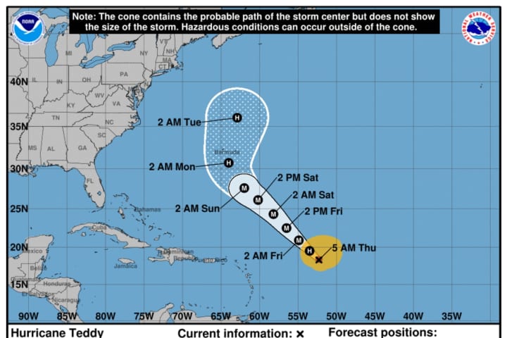 Teddy Strengthens Over Atlantic, Expected To Be Major Hurricane