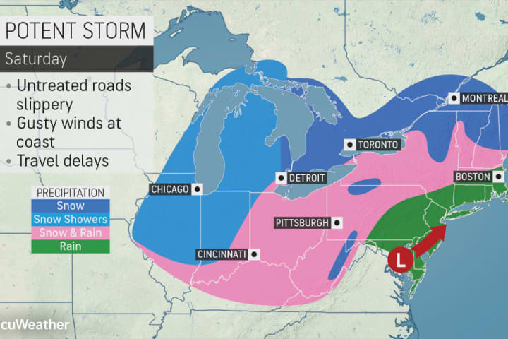 Here's Latest On Storm System That Will Bring Wintry Mix, Rain To Region