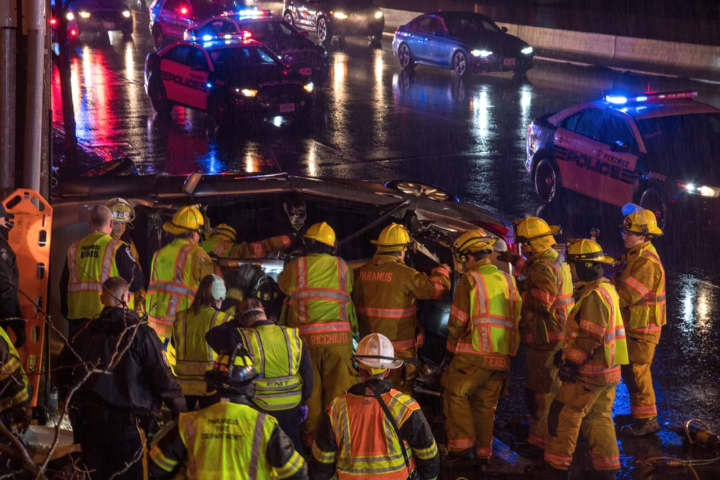 Driver Survives Horrific Crash On Rainy Route 4 In Paramus