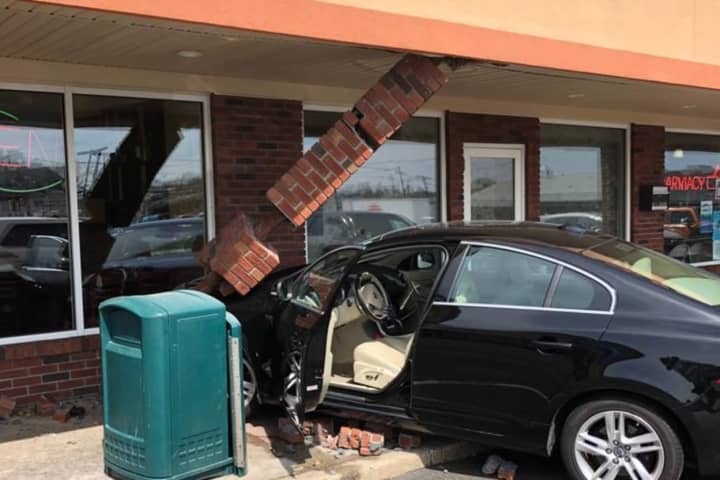 Gas Instead Of Brake: Driver Topples Column Outside Saddle Brook Pizzeria