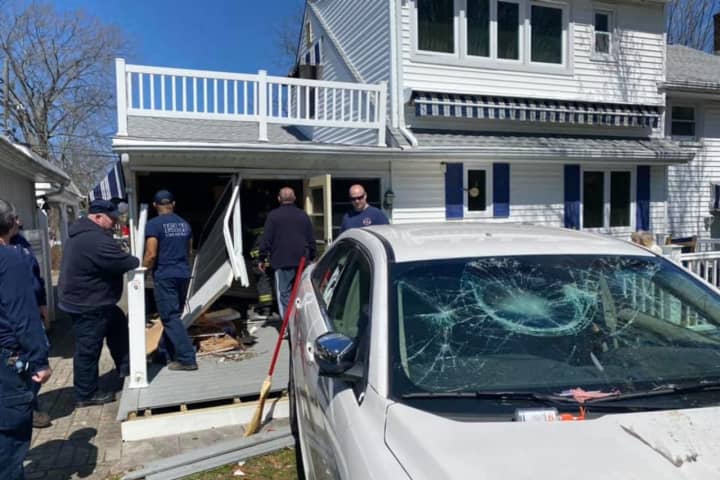 Car Slams Into Long Island Home, Crashes Out Other Side