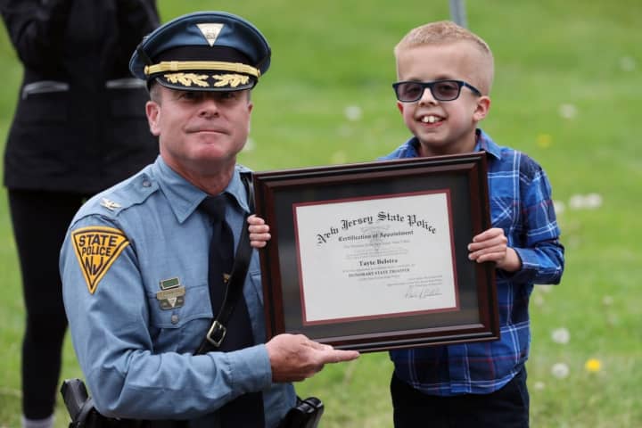 Warren County 10-Year-Old Battling Rare Brain Disorder Appointed As Honorary NJ State Trooper