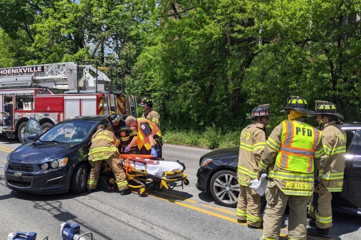 Driver Extricated, Hospitalized In Phoenixville Crash