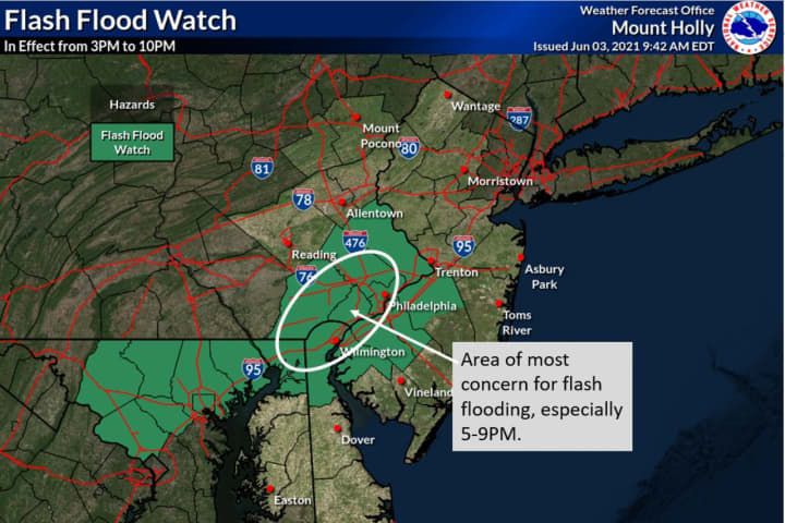 STORM WARNING: Flash Flood Watch Issued For Philly Area, South Jersey