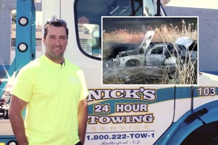 CLOSE CALL: Hero Tow Truck Driver Rescues Motorist From Burning Sedan On NJ Turnpike