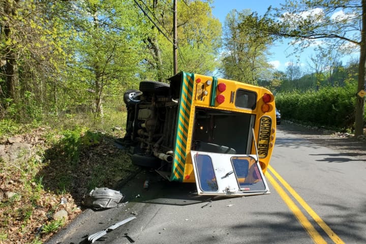 Two Drivers Injured During Crash Of School Bus, Car In Rockland, Police Say