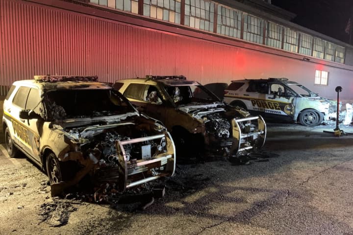 Police Cruisers 'Engulfed In Flames' At Training Academy In Pennsylvania