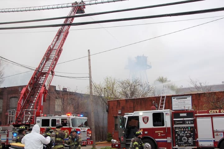 Fire Destroys Familiar Paterson Water Tower, Ravages Abandoned Mill