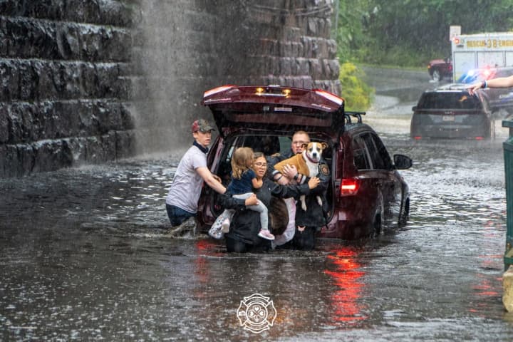 PA State Police Trooper Rescues Mom, Kids From Chester County Flood Waters