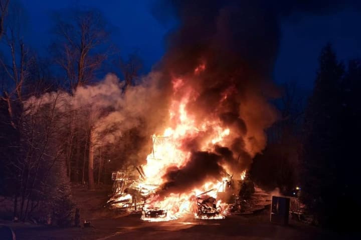 Fast-Moving Fire Destroys Home, Vehicles In Hudson Valley
