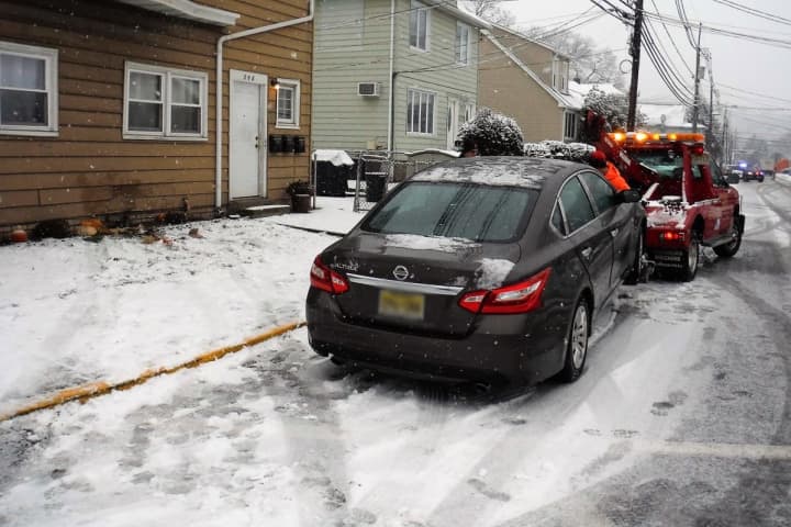 Snow Going: Sedan Slides Into Hawthorne House