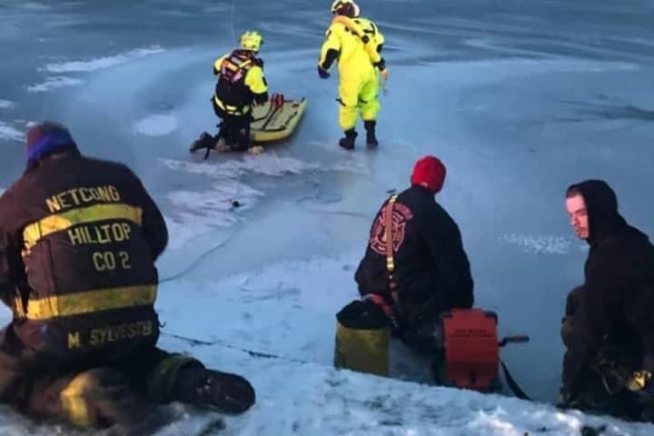 3 People Including Motorcyclist Rescued From North Jersey Lake (PHOTOS)