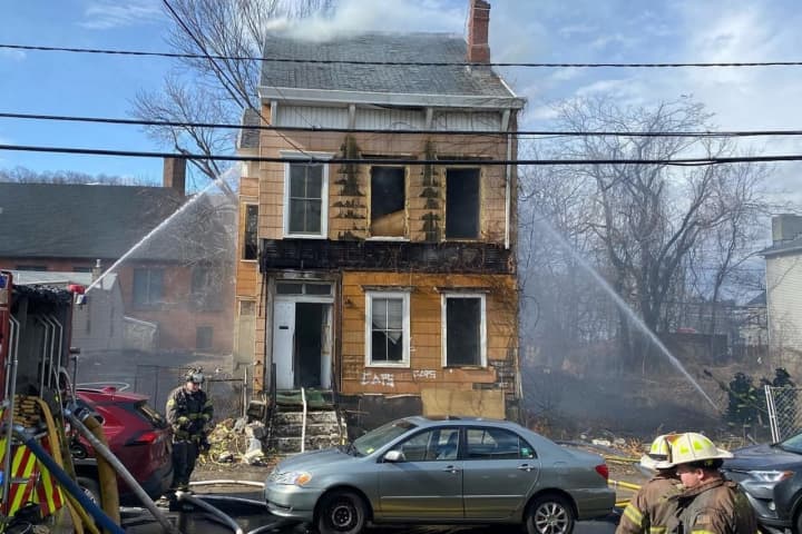 Paterson Firefighters Douse Vacant House Blaze