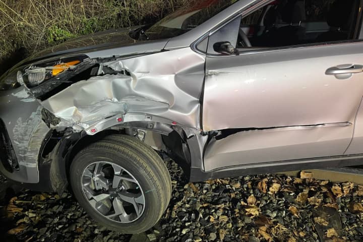 Driver Hurt In Lehigh Valley Crash With Train Car (PHOTOS)