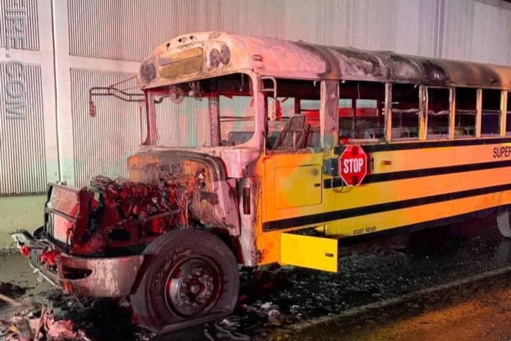 Driver, Students Escape Unhurt In DelCo School Bus Fire
